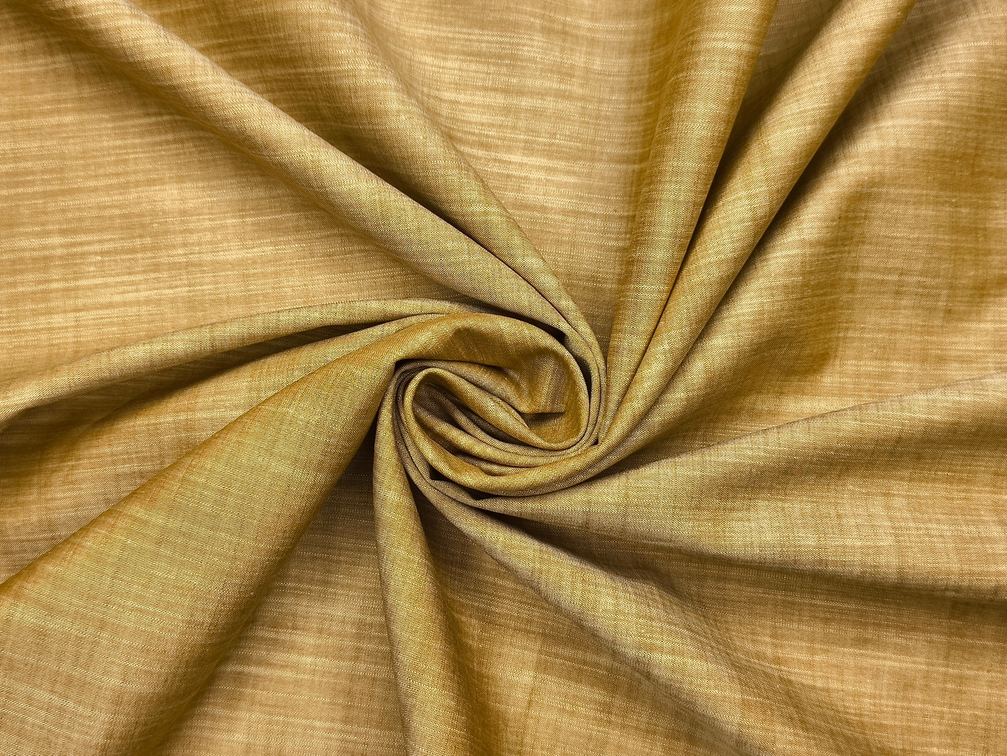 Arvind Tresca 100% Superfine Premium Cotton Shirting Fabric (Mustard, Slub Design)