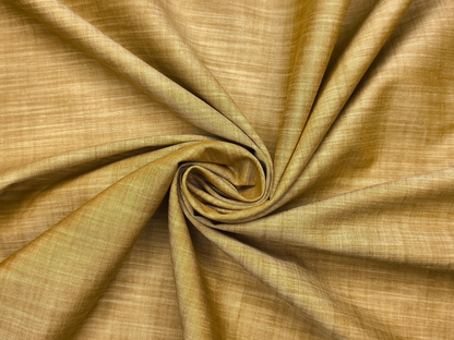 Arvind Tresca 100% Superfine Premium Cotton Shirting Fabric (Mustard, Slub Design)