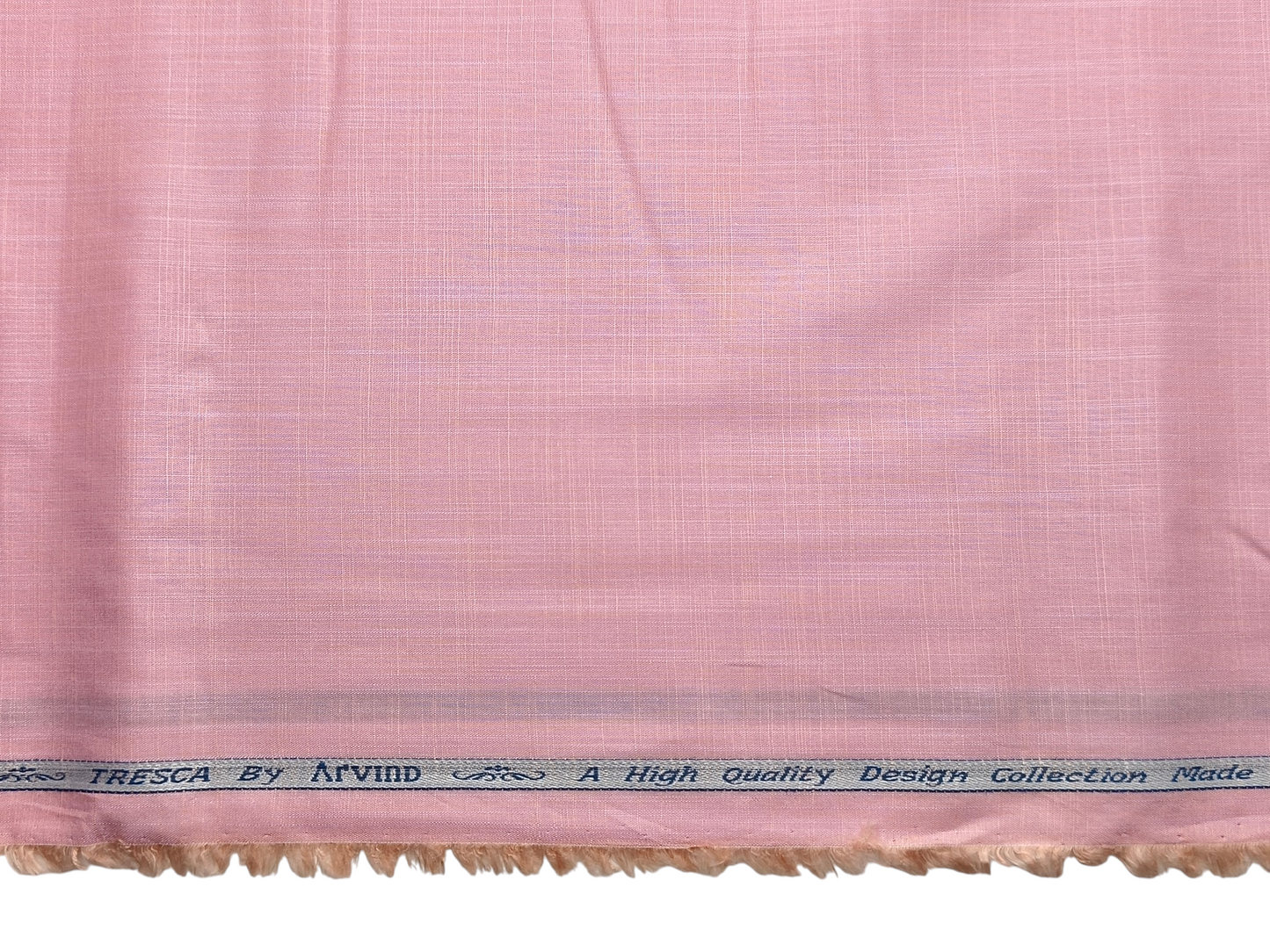 Arvind Tresca 100% Superfine Premium Cotton Shirting Fabric (Pink, Slub Design)