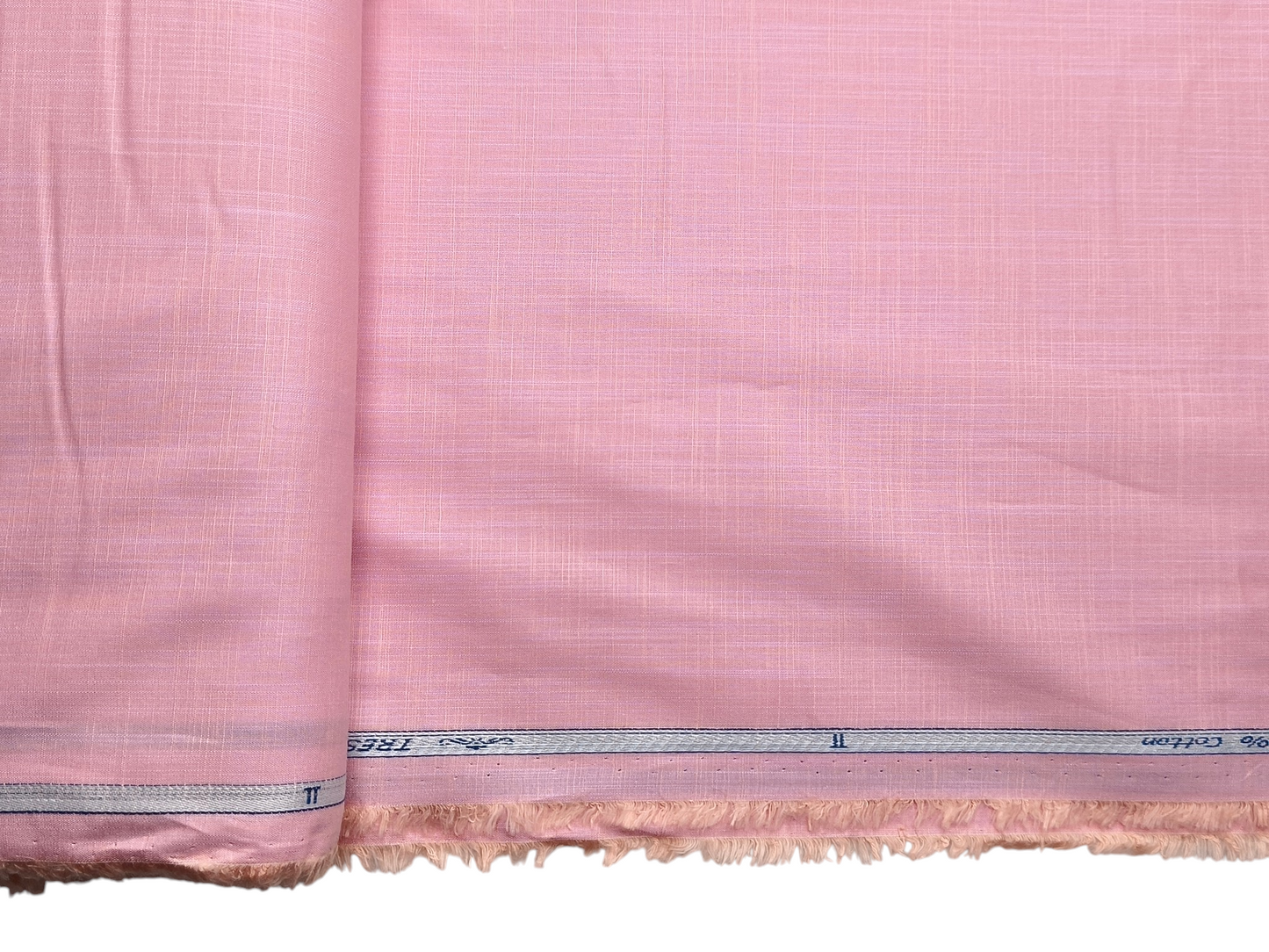Arvind Tresca 100% Superfine Premium Cotton Shirting Fabric (Pink, Slub Design)