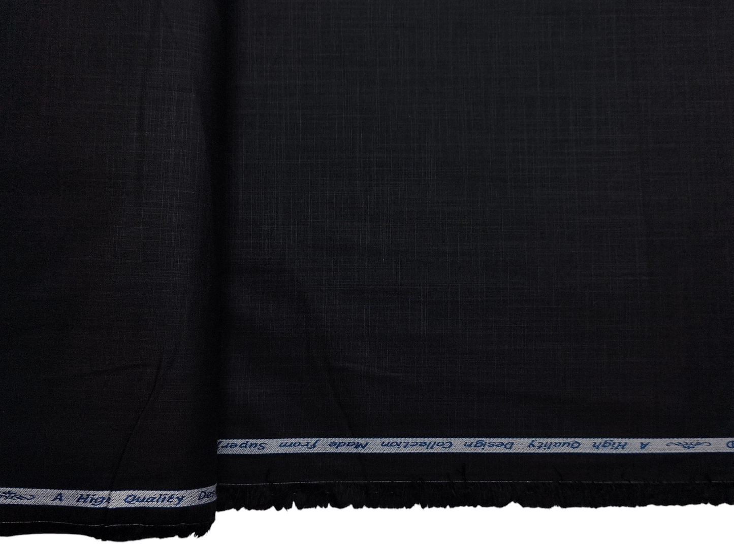 Arvind Tresca 100% Superfine Premium Cotton Shirting Fabric (Black, Slub Design)