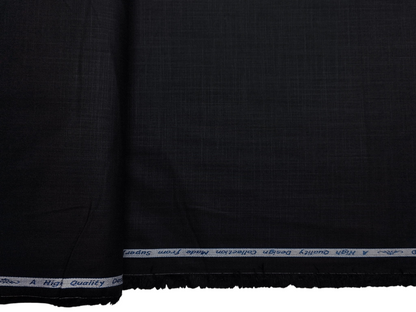 Arvind Tresca 100% Superfine Premium Cotton Shirting Fabric (Black, Slub Design)