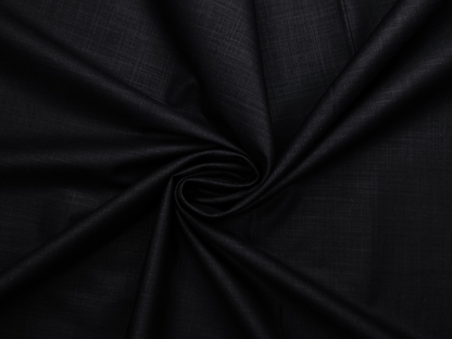 Arvind Tresca 100% Superfine Premium Cotton Shirting Fabric (Black, Slub Design)