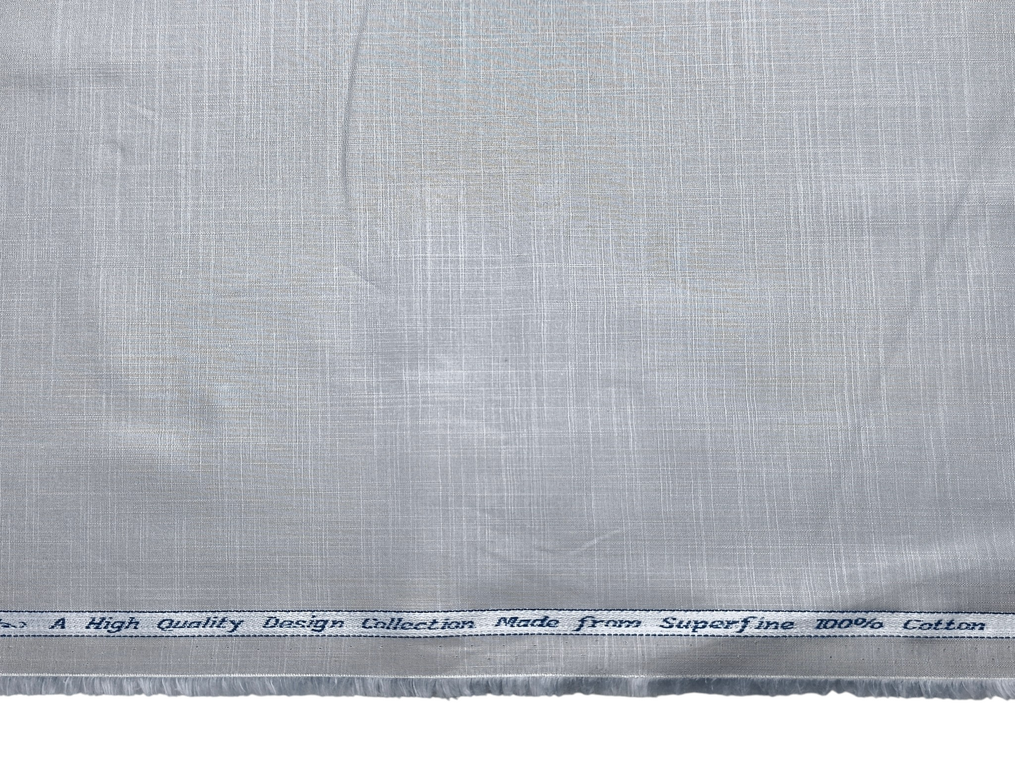 Arvind Tresca 100% Superfine Premium Cotton Shirting Fabric (Light Grey, Slub Design)
