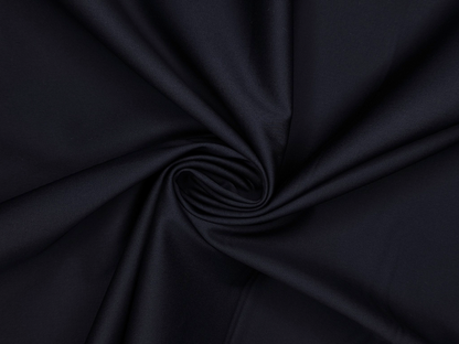 Arvind The Genova Stretchable Premium LA Finish 100% Cotton Suiting Fabric (Navy Blue, Plain)