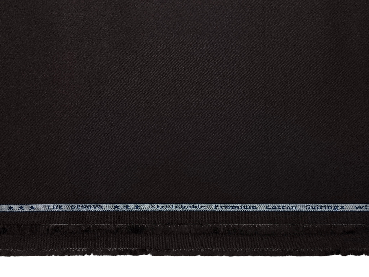 Arvind The Genova Stretchable Premium LA Finish 100% Cotton Suiting Fabric (Dark Coffee Brown, Plain)