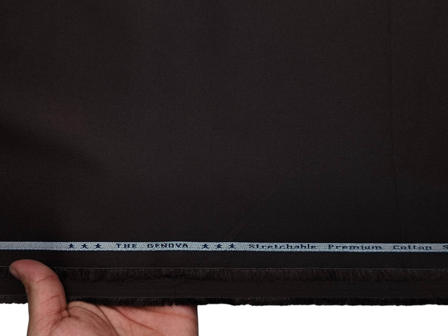 Arvind The Genova Stretchable Premium LA Finish 100% Cotton Suiting Fabric (Dark Coffee Brown, Plain)