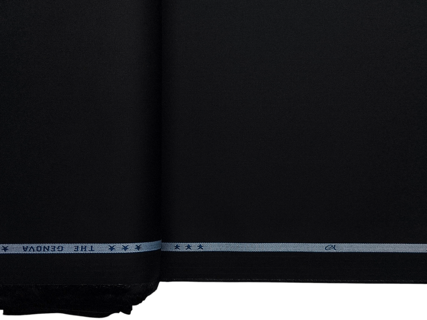 Arvind The Genova Stretchable Premium LA Finish 100% Cotton Suiting Fabric (Black, Plain)
