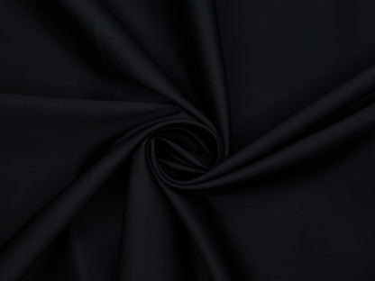 Arvind The Genova Stretchable Premium LA Finish 100% Cotton Suiting Fabric (Black, Plain)