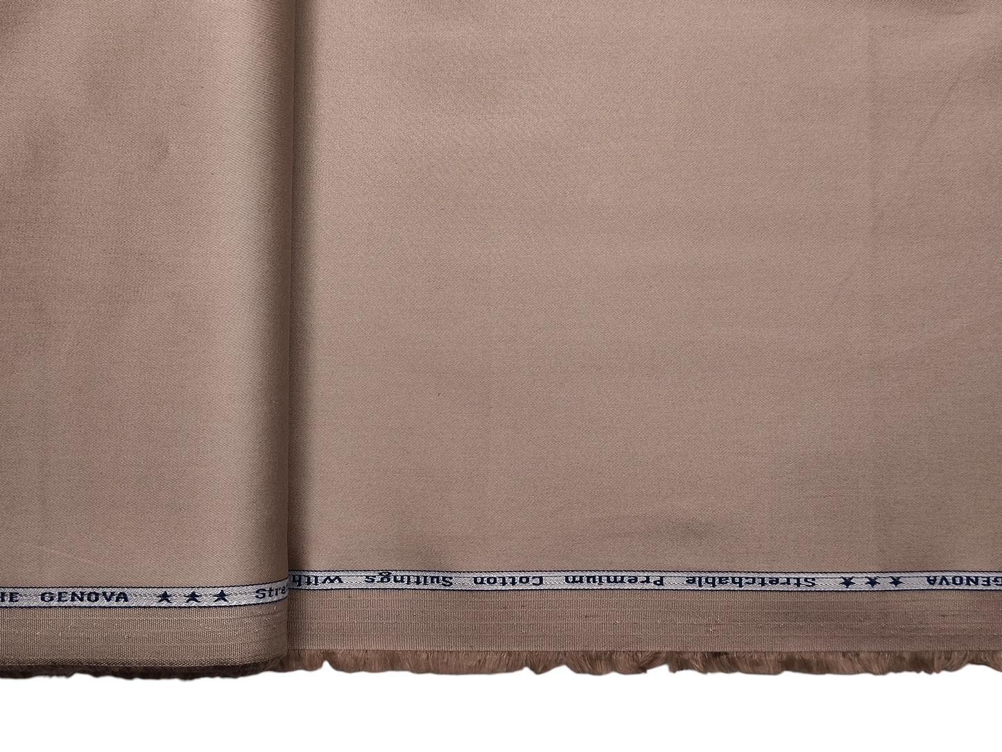 Arvind The Genova Stretchable Premium LA Finish 100% Cotton Suiting Fabric (Beige, Plain)