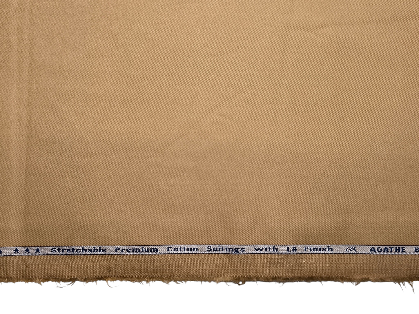 Arvind The Genova Stretchable Premium LA Finish 100% Cotton Suiting Fabric (Warm Beige, Plain)