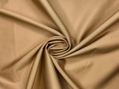 Arvind The Genova Stretchable Premium LA Finish 100% Cotton Suiting Fabric (Warm Beige, Plain)