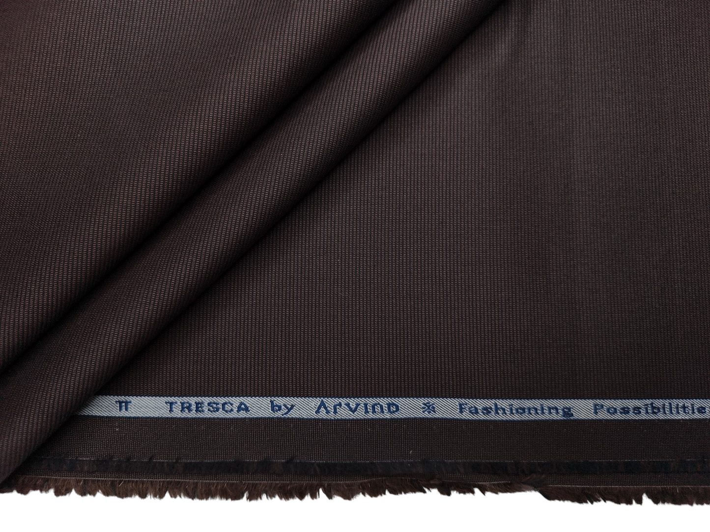 Arvind Tresca 2/60s Wrinkle Resistant 100% Pure Giza Cotton Suiting Fabric (Charcoal Brown, Micro Weave)