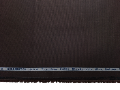 Arvind Tresca 2/60s Wrinkle Resistant 100% Pure Giza Cotton Suiting Fabric (Charcoal Brown, Micro Weave)