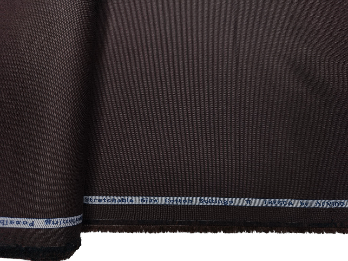 Arvind Tresca 2/60s Wrinkle Resistant 100% Pure Giza Cotton Suiting Fabric (Charcoal Brown, Micro Weave)