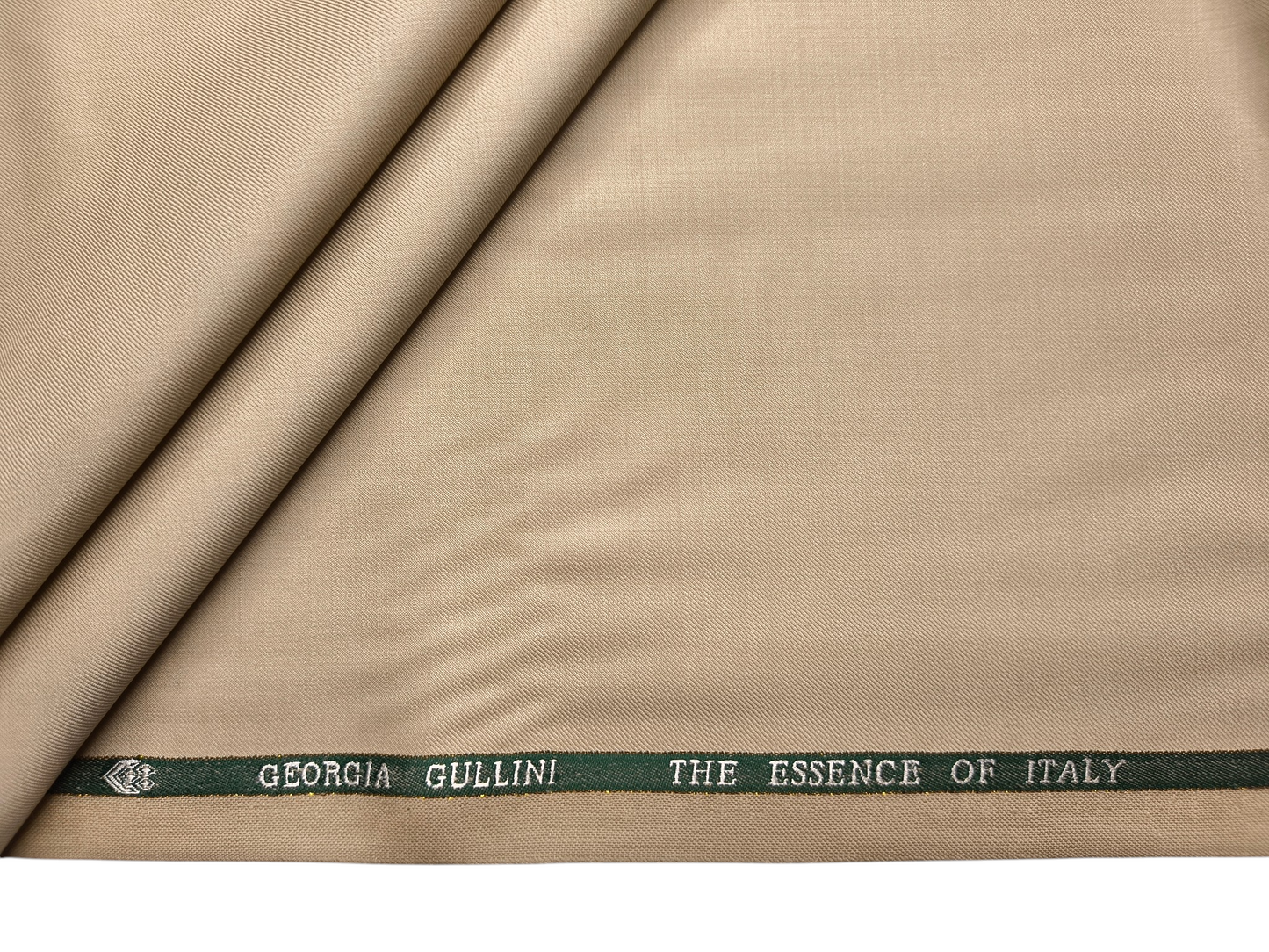 Georgia Gullini Italy Super 120s Merino Wool Blended Suiting Fabric (Beige, Plain)
