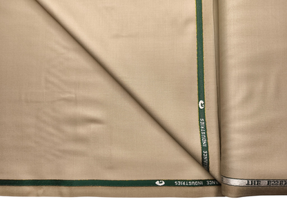 Georgia Gullini Italy Super 120s Merino Wool Blended Suiting Fabric (Beige, Plain)