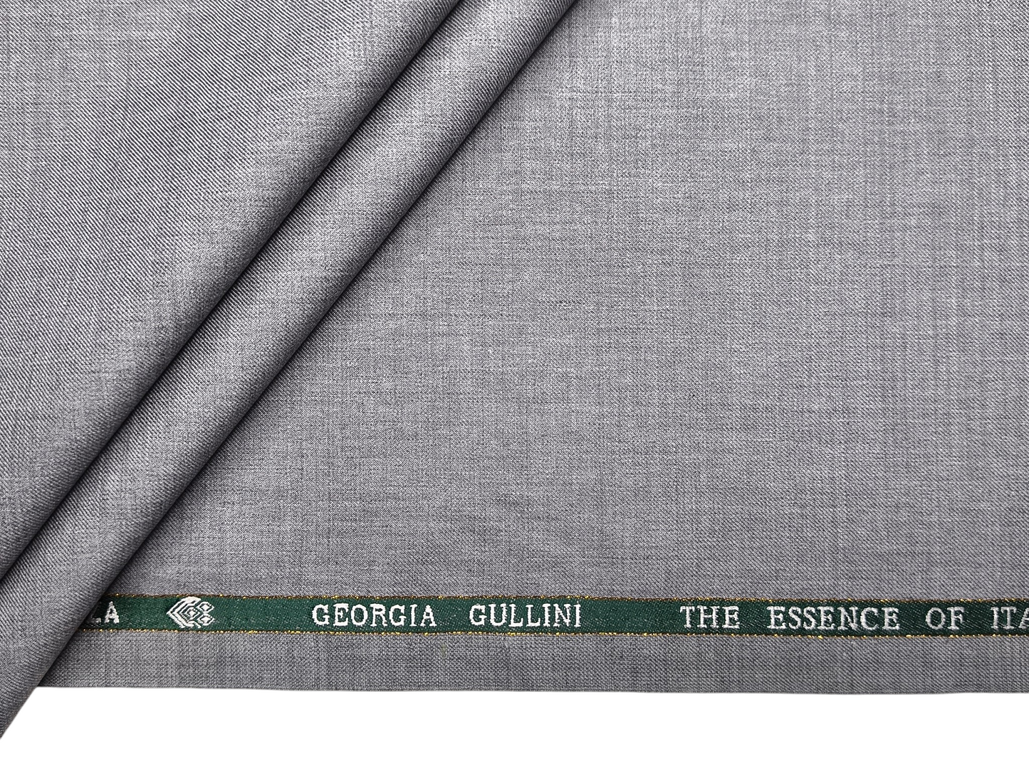Georgia Gullini Italy Super 120s Merino Wool Blended Suiting Fabric (Grey, Plain)