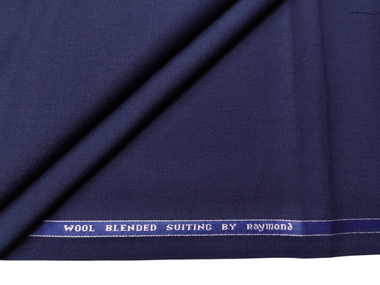 Raymond 80% Wool 20% Sorona Blended Premium Suiting Fabric (Classic Royal Blue, Plain)