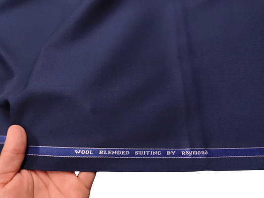 Raymond 80% Wool 20% Sorona Blended Premium Suiting Fabric (Classic Royal Blue, Plain)
