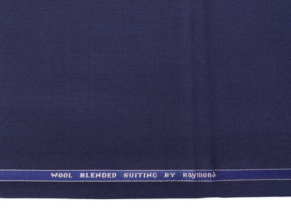 Raymond 80% Wool 20% Sorona Blended Premium Suiting Fabric (Classic Royal Blue, Plain)