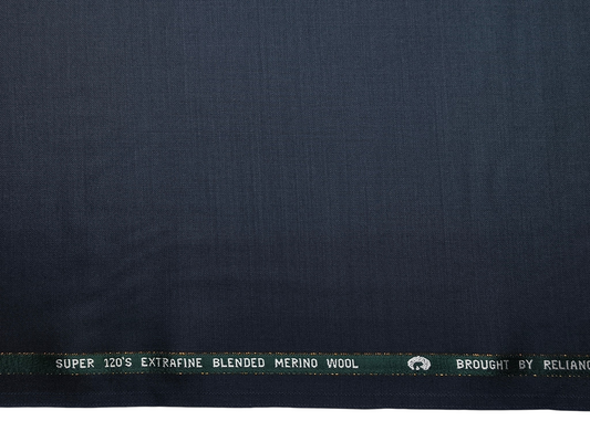 Georgia Gullini Italy Super 120s Merino Wool Blended Suiting Fabric (Subtle Blue, Plain)