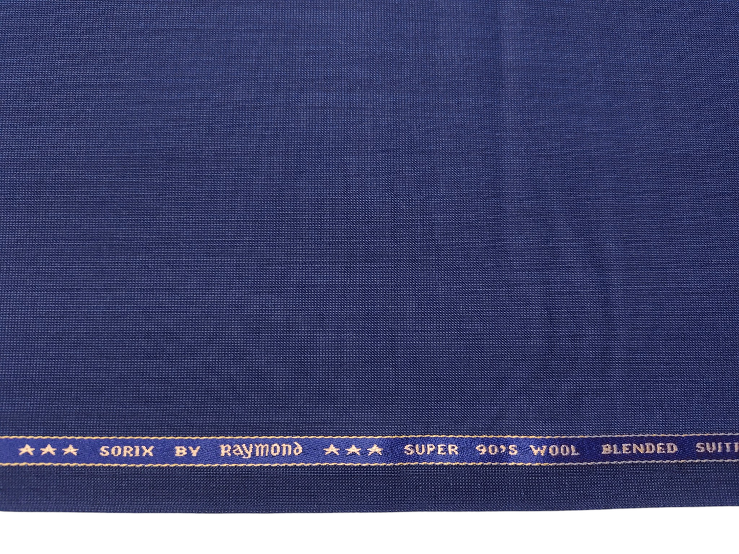Raymond Sorix Super 90s Wool Blended Premium Suiting Fabric (Royal Blue, Twill Two Tone Weave)