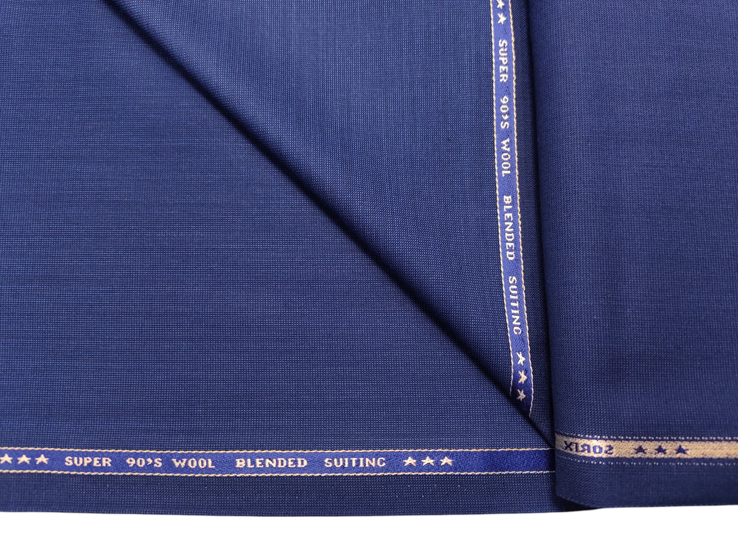 Raymond Sorix Super 90s Wool Blended Premium Suiting Fabric (Royal Blue, Twill Two Tone Weave)