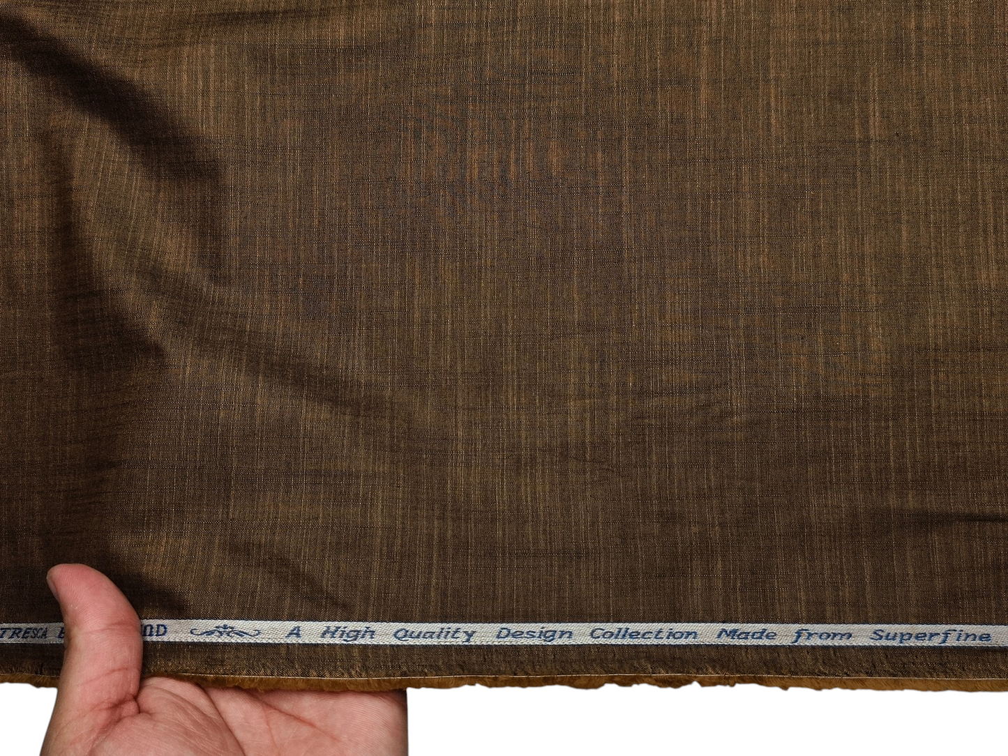 Arvind Tresca 100% Superfine Premium Cotton Shirting Fabric (Brown, Slub Design)