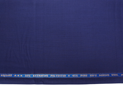 Raymond Marzello Super 110s Wool Blended Premium Suiting Fabric (Royal Blue, Micro Weave)