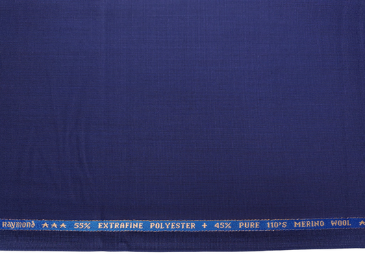 Raymond Marzello Super 110s Wool Blended Premium Suiting Fabric (Royal Blue, Micro Weave)