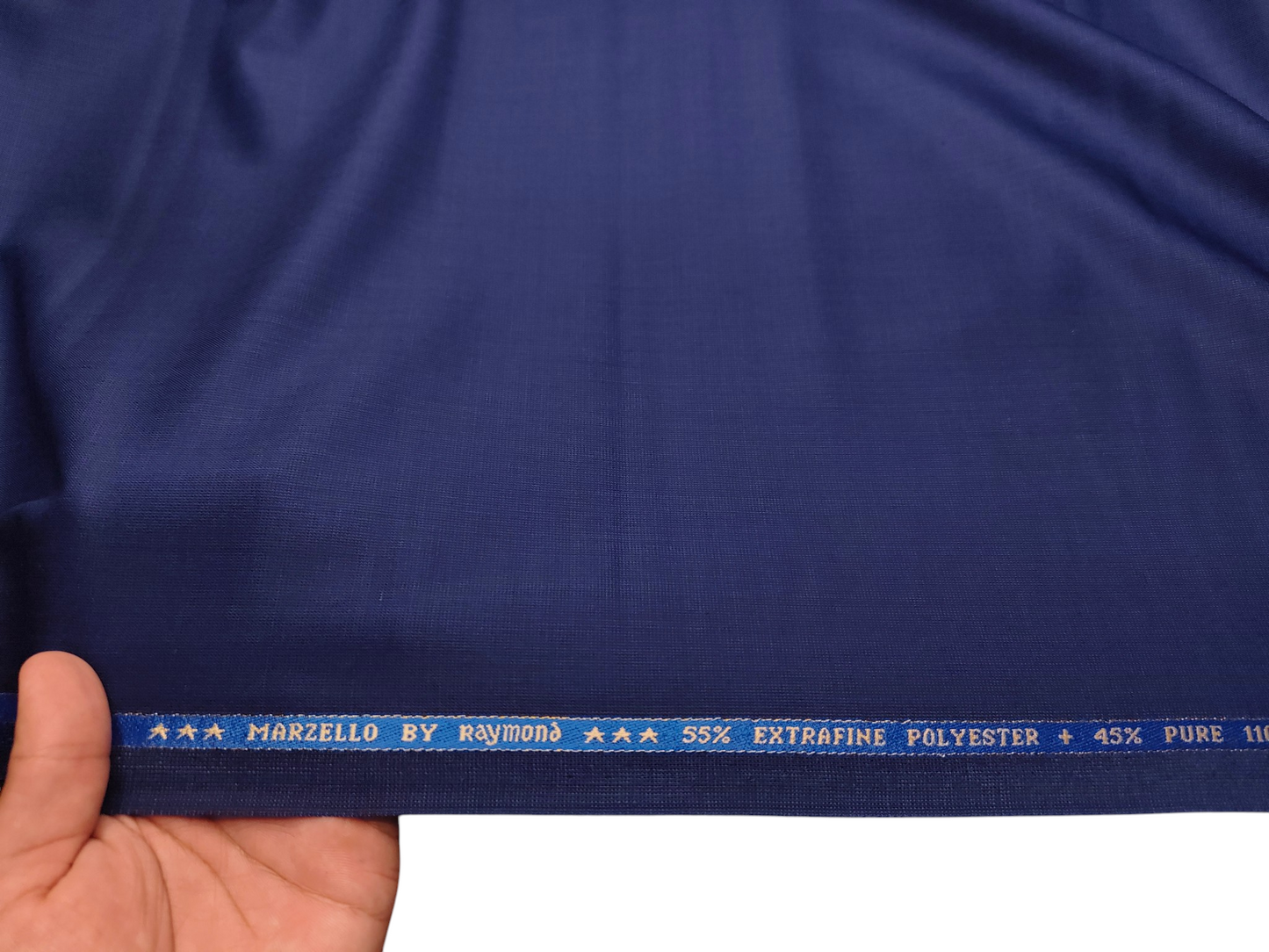 Raymond Marzello Super 110s Wool Blended Premium Suiting Fabric (Royal Blue, Micro Weave)