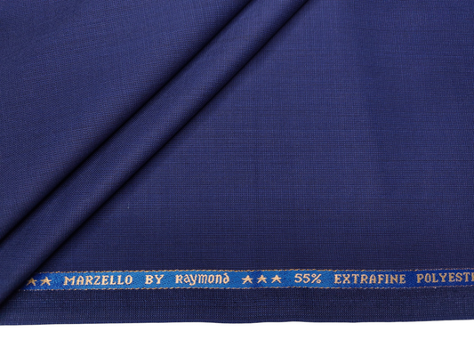 Raymond Marzello Super 110s Wool Blended Premium Suiting Fabric (Royal Blue, Micro Weave)