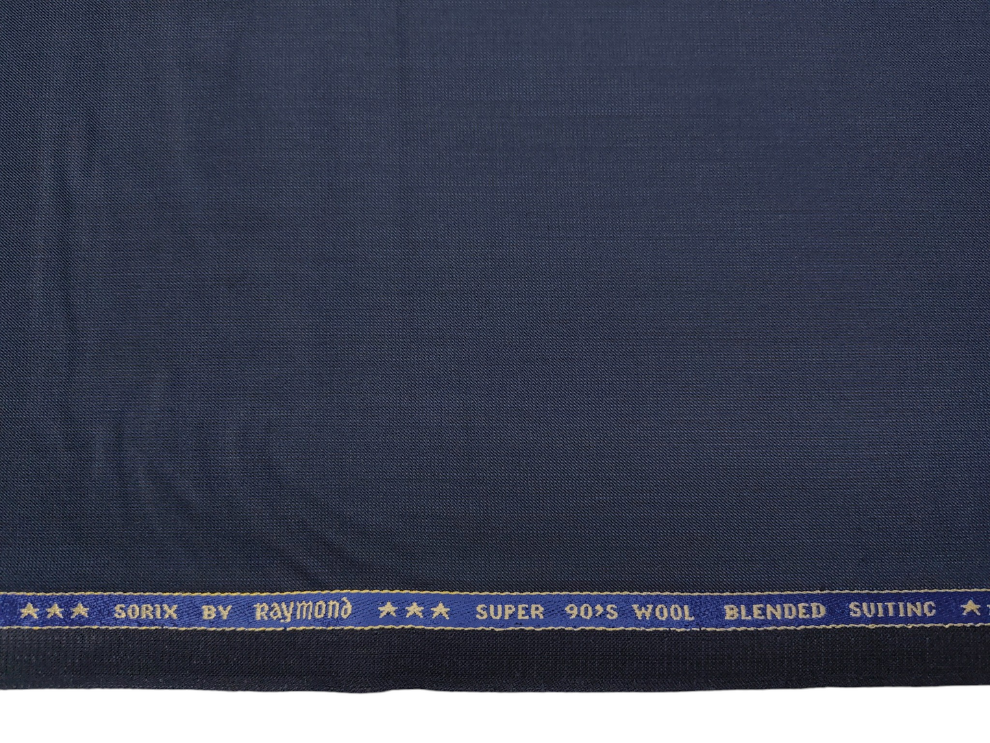 Raymond Sorix Super 90s Wool Blended Premium Suiting Fabric (Dark Blue, Twill Two Tone Weave)