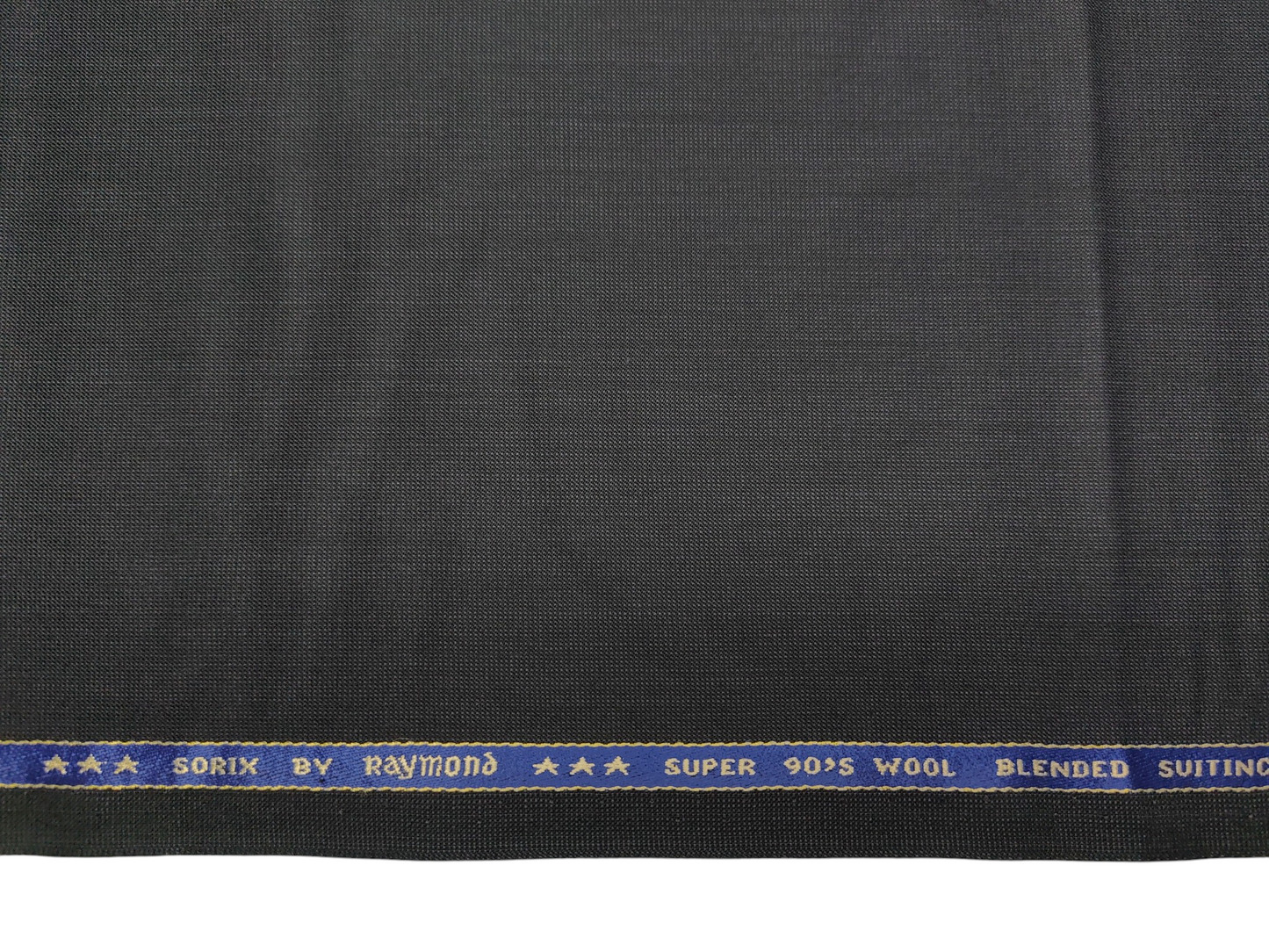 Raymond Sorix Super 90s Wool Blended Premium Suiting Fabric (Charcoal Grey, Twill Two Tone Weave)