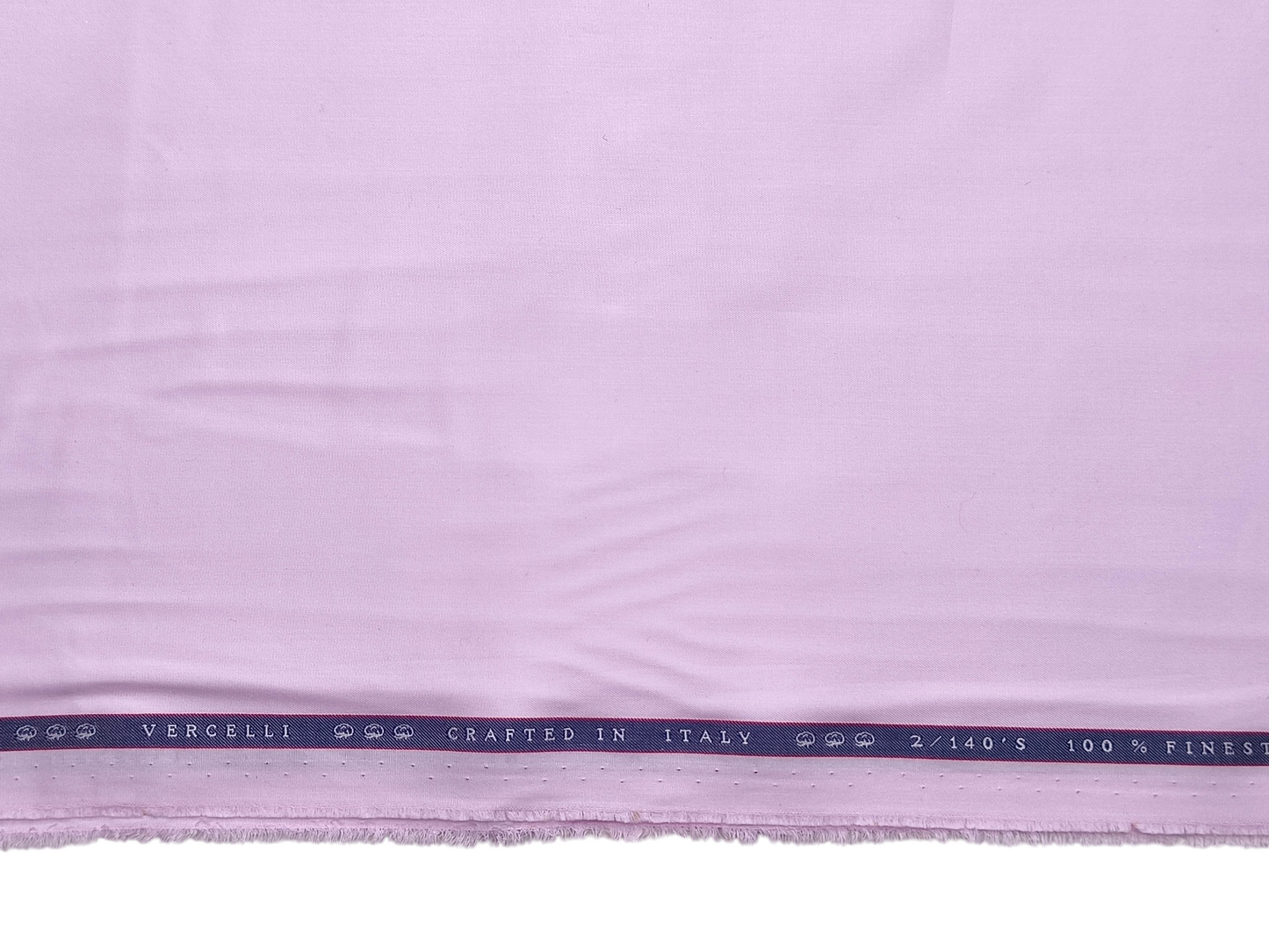 Vercelli Italy 2/140s Finest Supima Cotton Shirting Fabric (Light Pink, Plain)