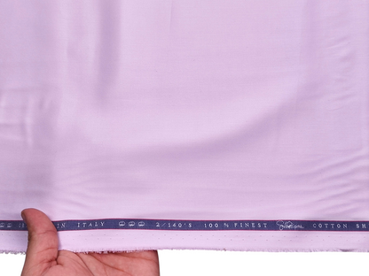 Vercelli Italy 2/140s Finest Supima Cotton Shirting Fabric (Light Pink, Plain)