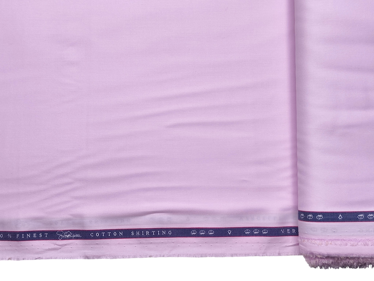 Vercelli Italy 2/140s Finest Supima Cotton Shirting Fabric (Light Pink, Plain)