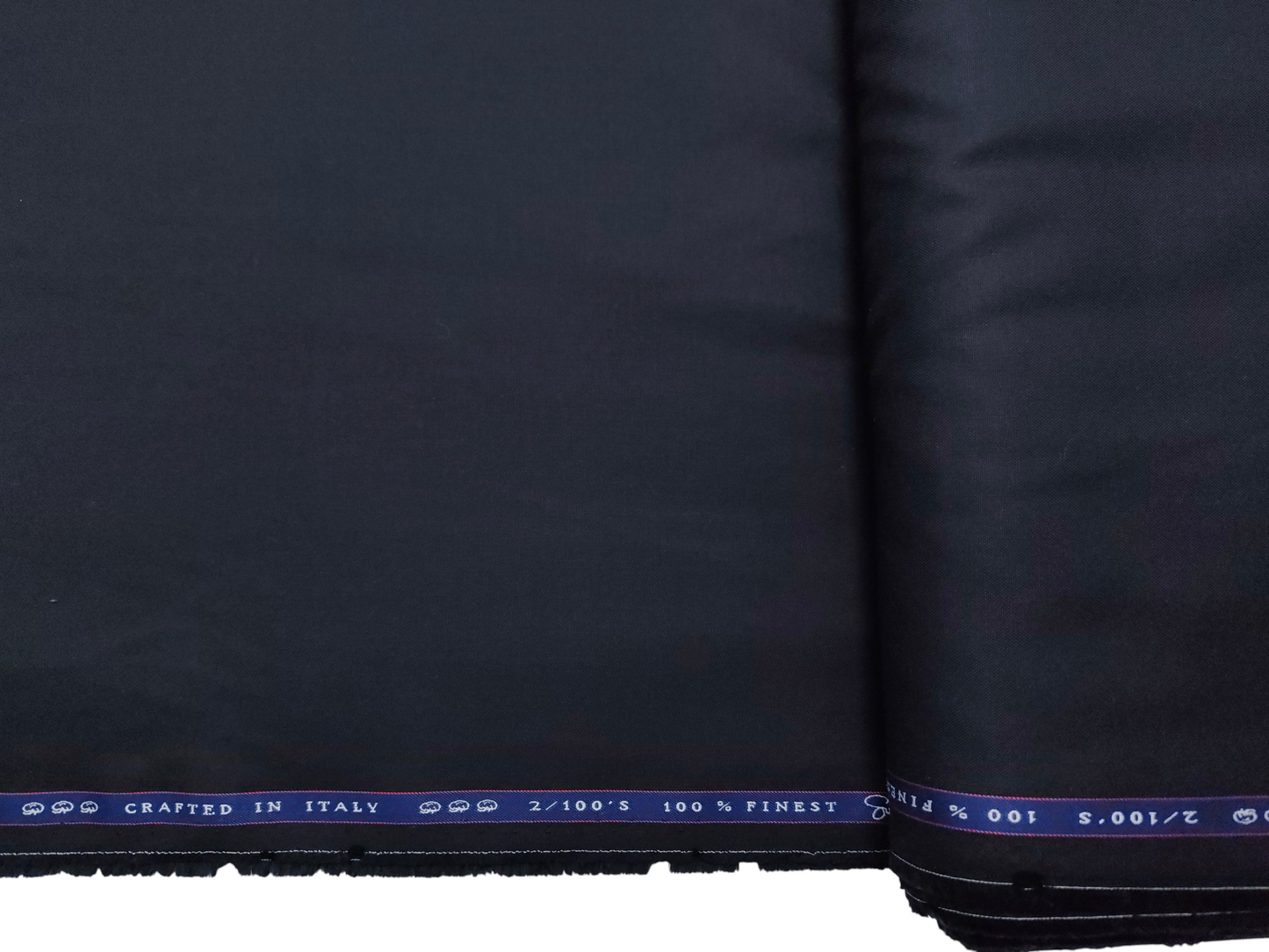 Vercelli Italy 2/100s Finest Supima Cotton Shirting Fabric (Black, Plain)