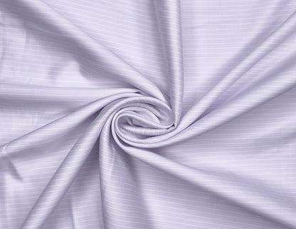 Vercelli Italy 2/100s Finest Supima Cotton Shirting Fabric (White & Pink, Stripes)