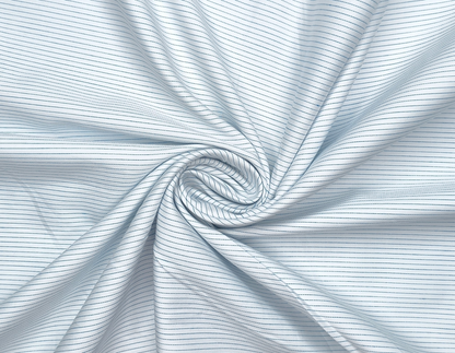 Canetti Italy 100% Cotton Premium Shirting Fabric (White , Striped)