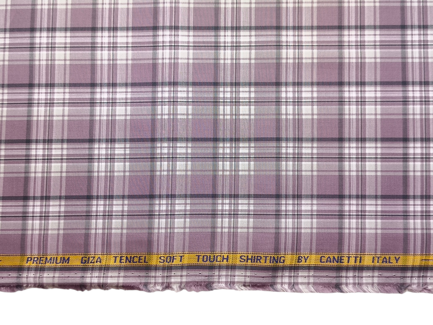 Canetti Italy Premium Tencel Giza Soft Touch Shirting Fabric (Lavender , Checks)
