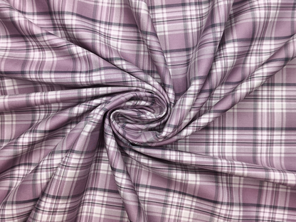 Canetti Italy Premium Tencel Giza Soft Touch Shirting Fabric (Lavender , Checks)