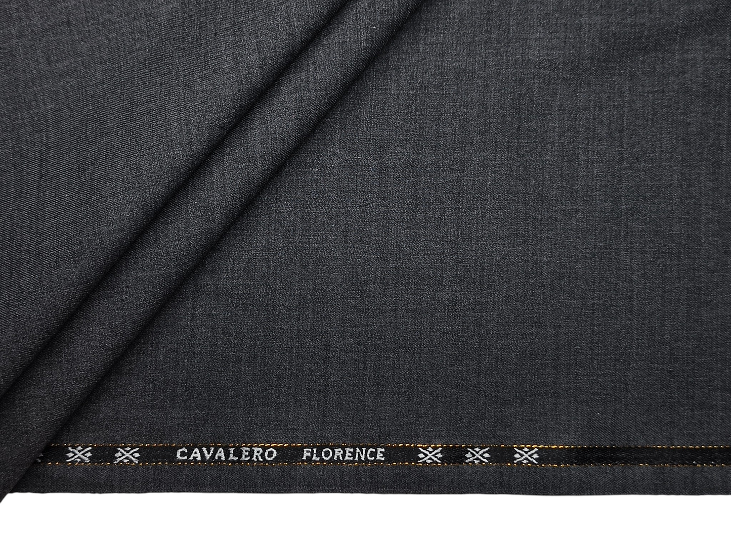 Canetti Italy Super 100s Merino Wool Blend Stretched Suiting Fabric (Charcoal Grey, Plain)