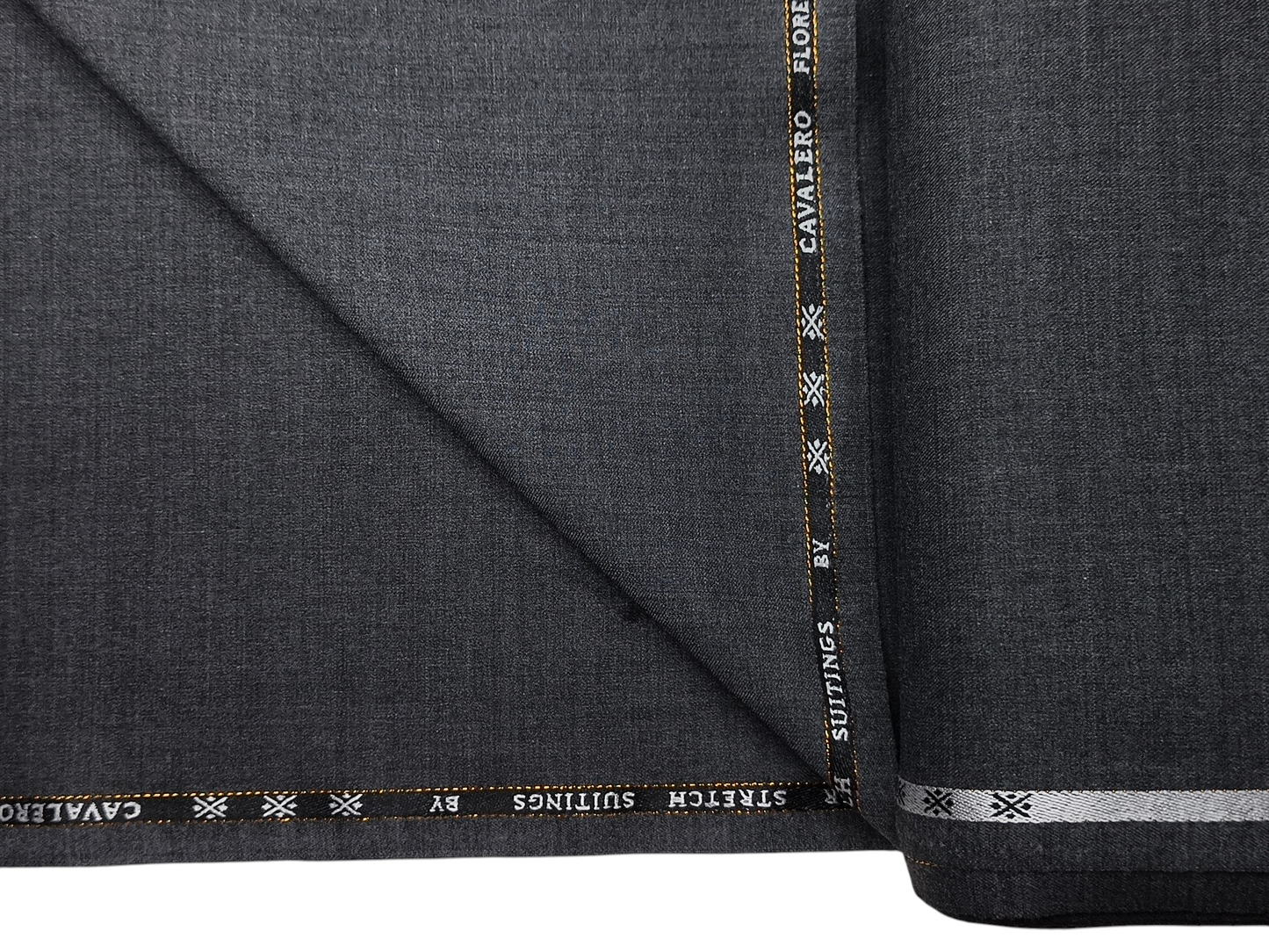 Canetti Italy Super 100s Merino Wool Blend Stretched Suiting Fabric (Charcoal Grey, Plain)