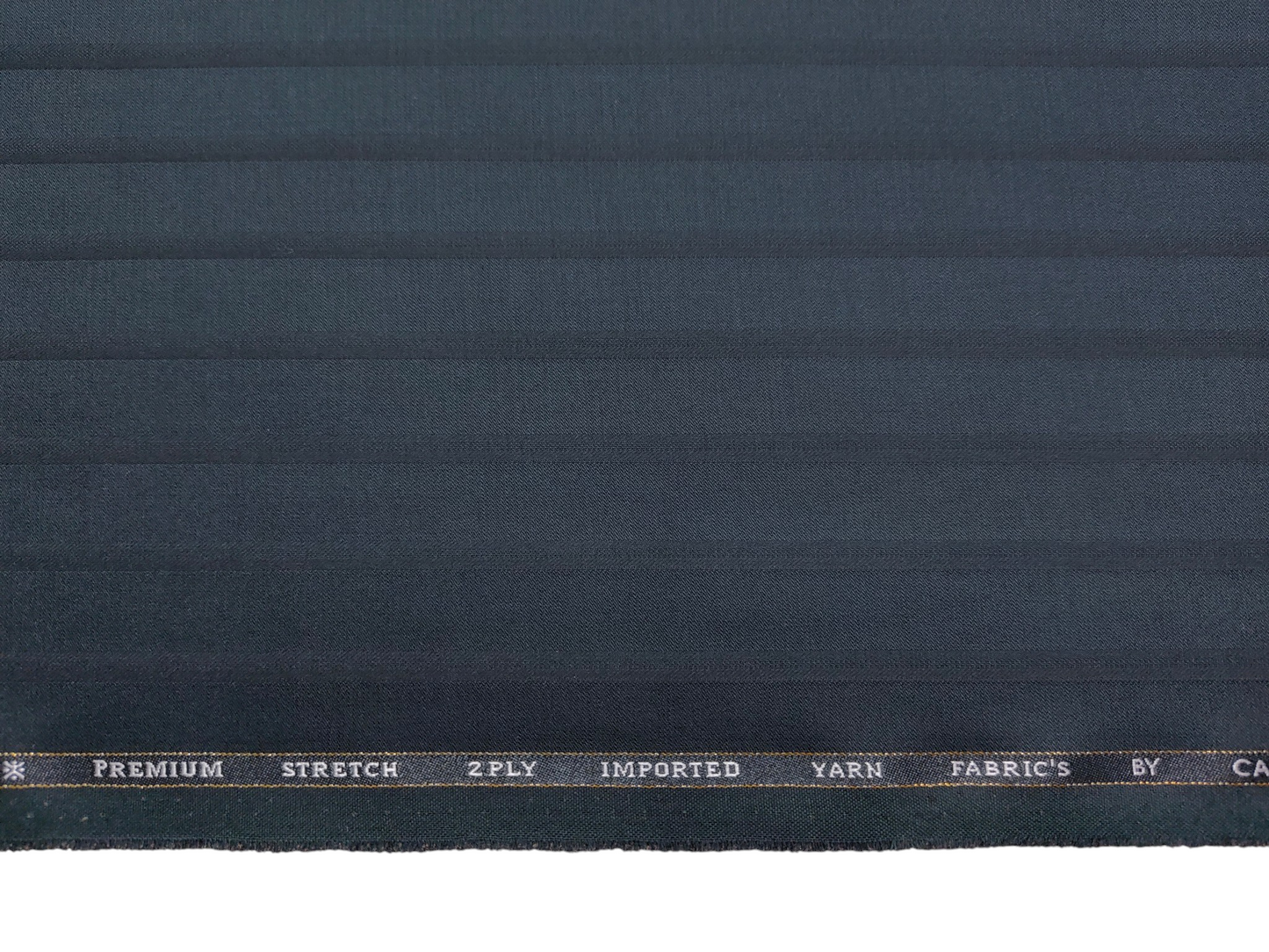 Canetti Italy Premium TR Stretched Suiting Fabric (Bottle Green, Broad Stripes)