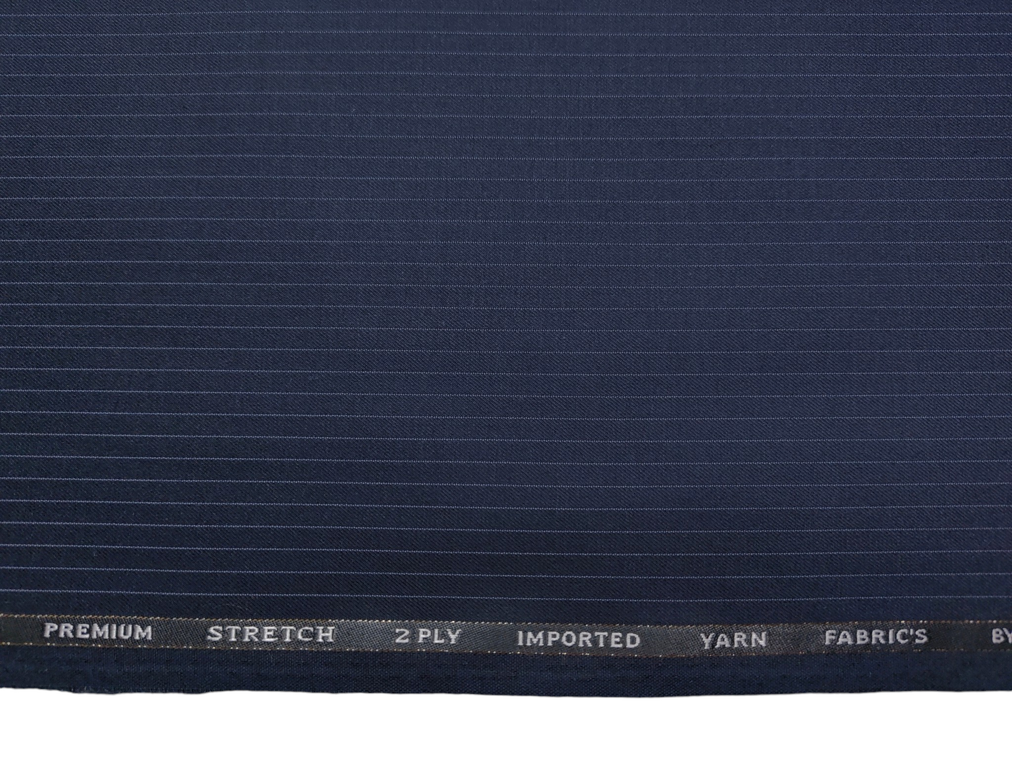 Canetti Italy Premium TR Stretched Suiting Fabric (Navy Blue, Pinstripes)