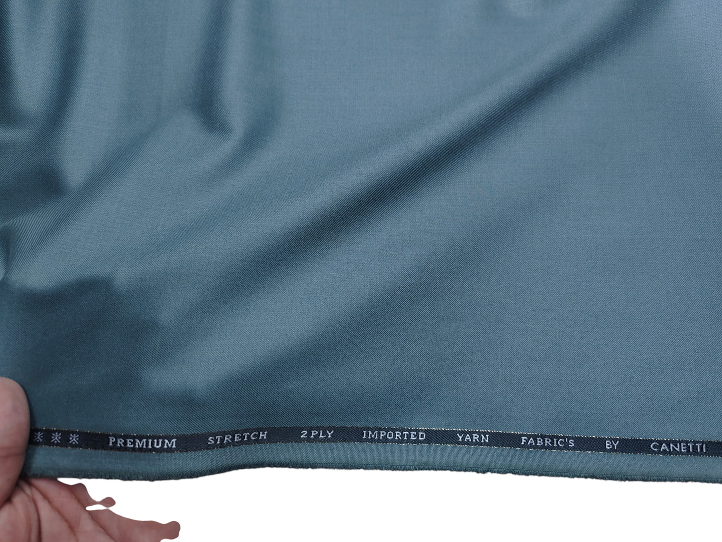 Canetti Italy Premium TR Stretched Suiting Fabric (Pastel Green, Plain)