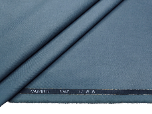 Canetti Italy Premium TR Stretched Suiting Fabric (Pastel Green, Plain)