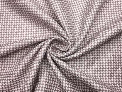 100% Pure Linen 60 LEA Jacquard Shirting Fabric (Brown, Houndstooth Pattern)